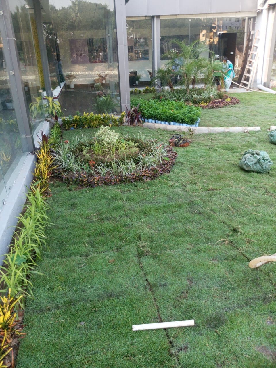 Green Natural Blade Grass Carpet